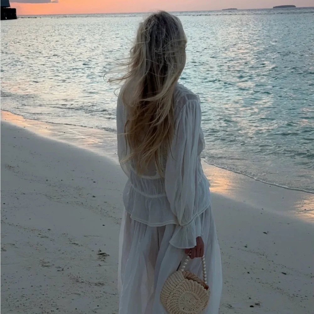 ZARA ROMANTIC SHIRT LACE ZW COLLECTION - Picture 3 of 8